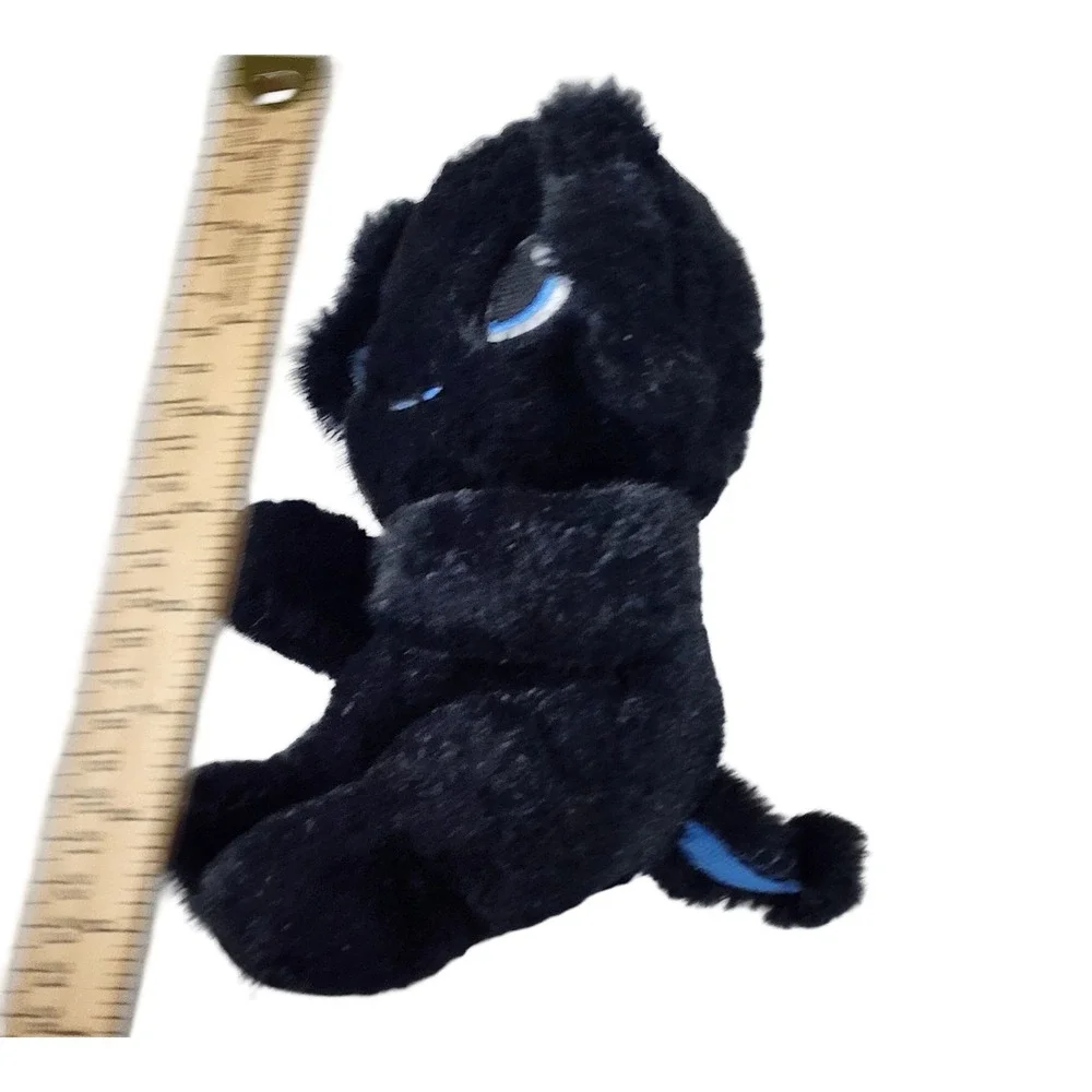 Swaddle Babies Black Axolotl Plush Toy Blue Gills Embroidered Small Keepsake 7in